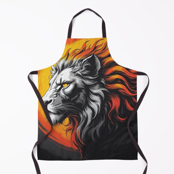 Item preview, Flaming Lion Head - Powerful Animal Design designed and sold by faleisvolen22.