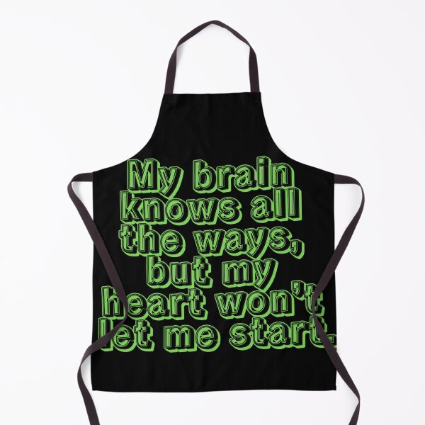 Item preview, Brain Knows Ways Heart Won’t Start – Emotional Poetic Quote for Deep Thinkers designed and sold by SnarkyTextStudiO.