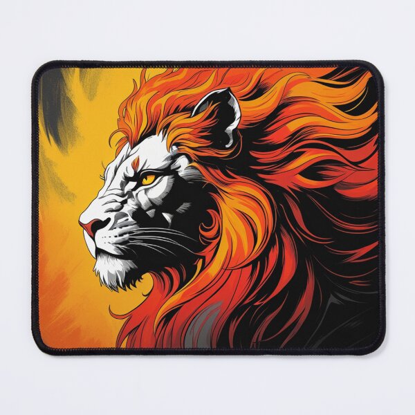 Item preview, Lion On Fire - Bold Fiery Mane Art designed and sold by faleisvolen22.