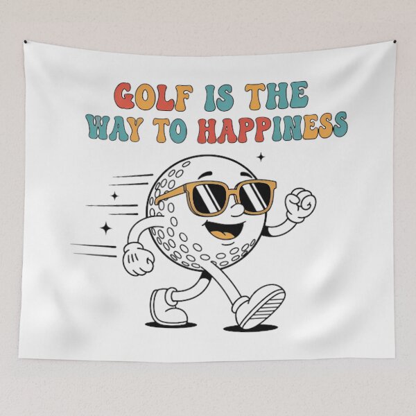 Item preview, Golf Is The Way To Happiness designed and sold by Linework Studio.