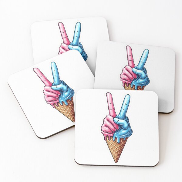 Item preview, Pop Art Peace Ice Cream Logo designed and sold by Nest & Thread.