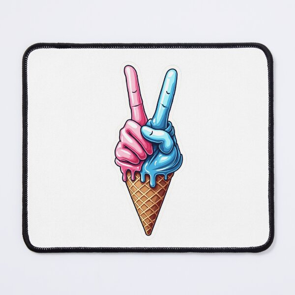 Item preview, Pop Art Peace Ice Cream Logo designed and sold by Nest & Thread.