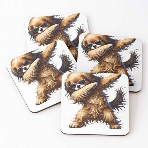 Item preview, Dabbing Tibetan Spaniel Dog Lover designed and sold by Kimberley King Art  King Art.