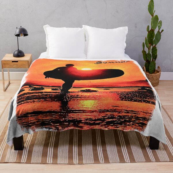 Item preview, Memories Of Summer Surfer At Sunset. Digital Art WallsOfFame designed and sold by WallsOfFameAust.