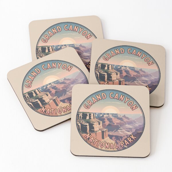 Item preview, Grand Canyon Retro Sunset Badge · National Park Arizona Sticker designed and sold by Horizon Tales.