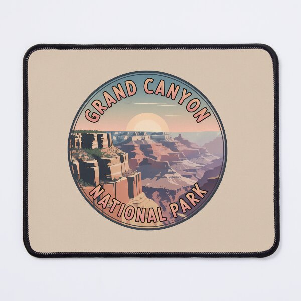 Item preview, Grand Canyon Retro Sunset Badge · National Park Arizona Sticker designed and sold by Horizon Tales.
