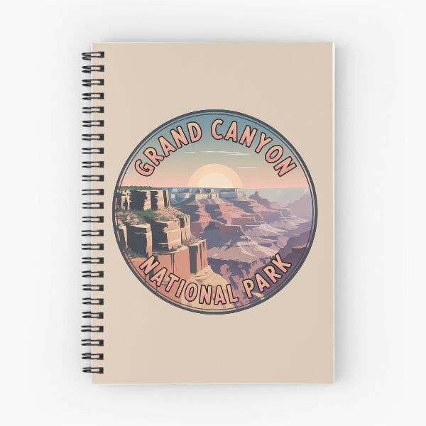 Item preview, Grand Canyon Retro Sunset Badge · National Park Arizona Sticker designed and sold by Horizon Tales.