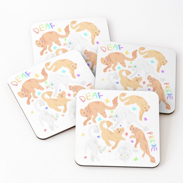 Item preview, Deaf Pride (Rainbow with White Lions) designed and sold by DarkShadowPaw.