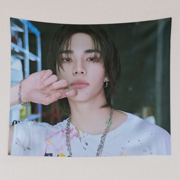 Item preview, Hyunjin Stray Kids CEREMONY photoshoot magazine cover photocard vampire karma dominATE ethereal Boyfriend material SKZ kpop designed and sold by Kpop-Noona.