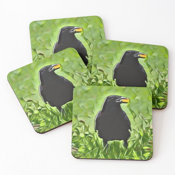 Item preview, Crow Amidst Lush Greenery In Retro Pop designed and sold by Fearless-Fox.