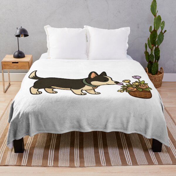 Item preview, Domestic dog with a Basket of Flowers designed and sold by NettoShop.