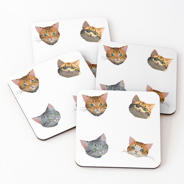 Item preview, 4 cats sticker pack for cat lovers designed and sold by JashJhaveri.