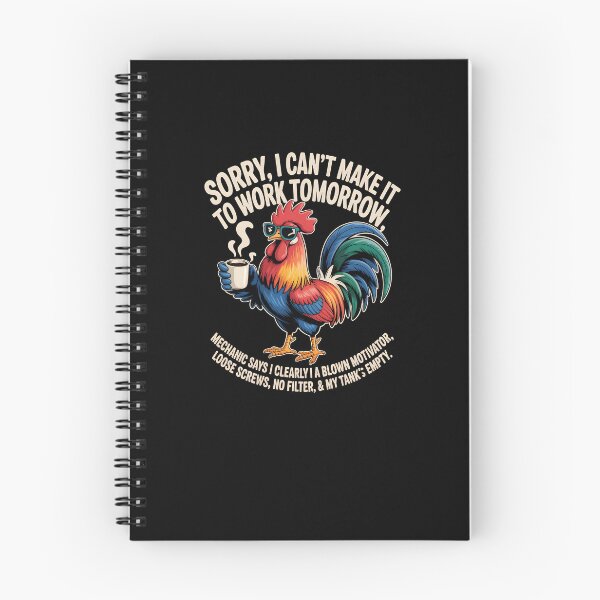 Item preview, Rooster Sorry I Can't Make It to Work Tomorrow Mechanic Says designed and sold by MissRasheedHam.