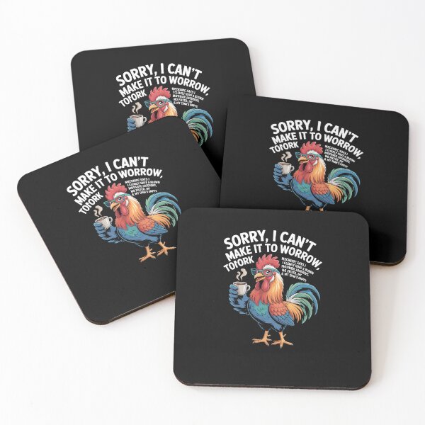 Item preview, Rooster Sorry I Can't Make It to Work Tomorrow Mechanic Says designed and sold by MissRasheedHam.
