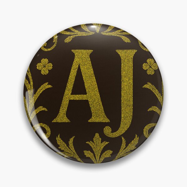 Item preview, AJ Monogram in Regal Gold Frame designed and sold by Jadinked.