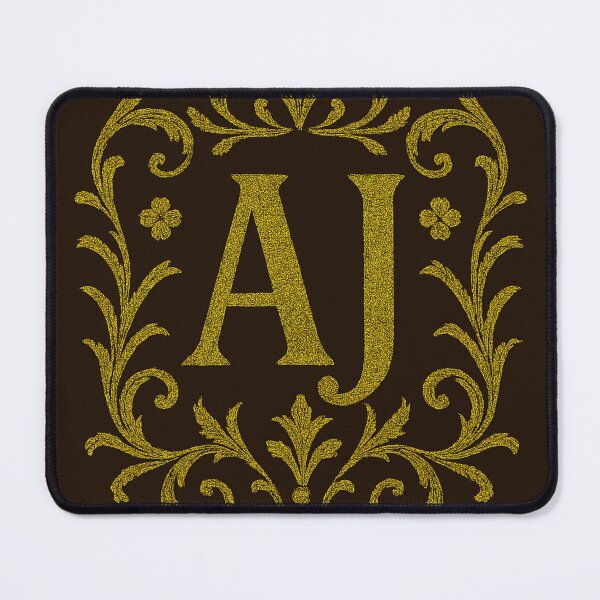 Item preview, AJ Monogram in Regal Gold Frame designed and sold by Jadinked.