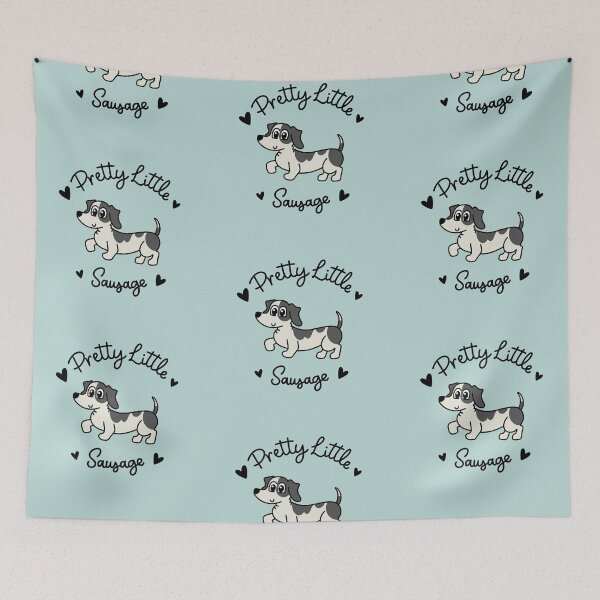 Item preview, Pretty Little Sausage - Adorable Piebald Dachshund Sausage Dog designed and sold by Laura Deakin Artist.