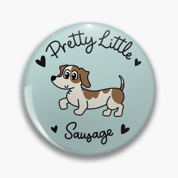 Item preview, Pretty Little Sausage - Adorable Brown Piebald Dachshund Sausage Dog designed and sold by Laura Deakin Artist.