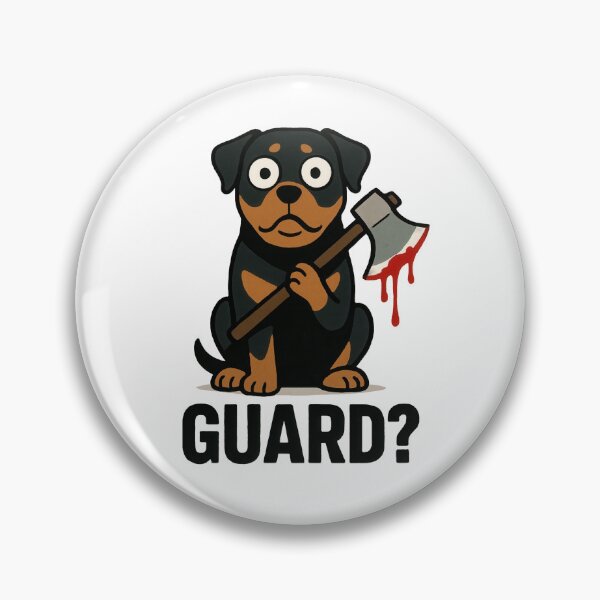 Item preview, Rottweiler Cartoon Humor with Battle Axe designed and sold by Flying Doggo.