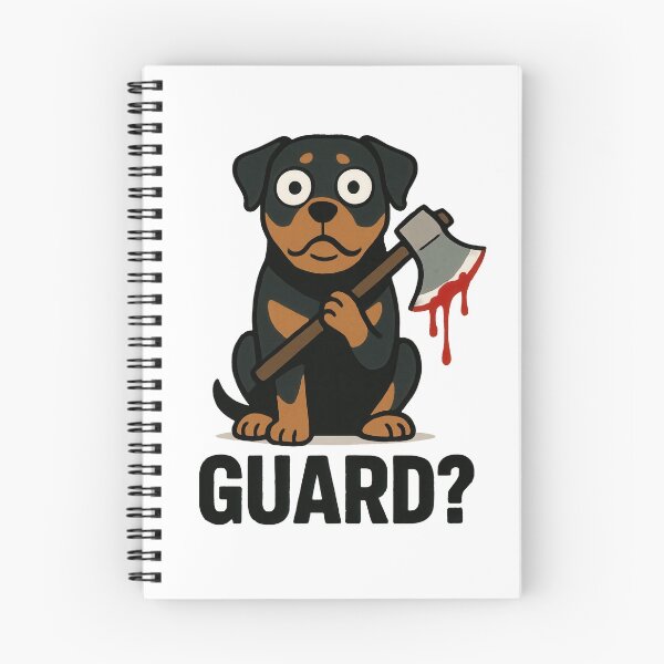 Item preview, Rottweiler Cartoon Humor with Battle Axe designed and sold by Flying Doggo.