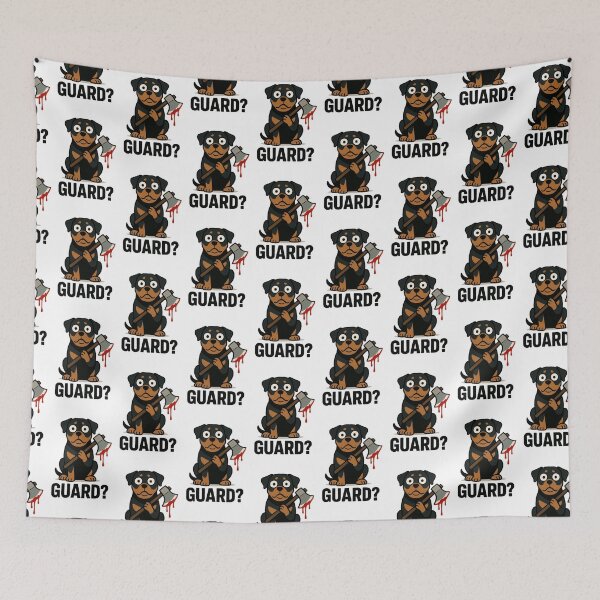 Item preview, Rottweiler Cartoon Humor with Battle Axe designed and sold by Flying Doggo.