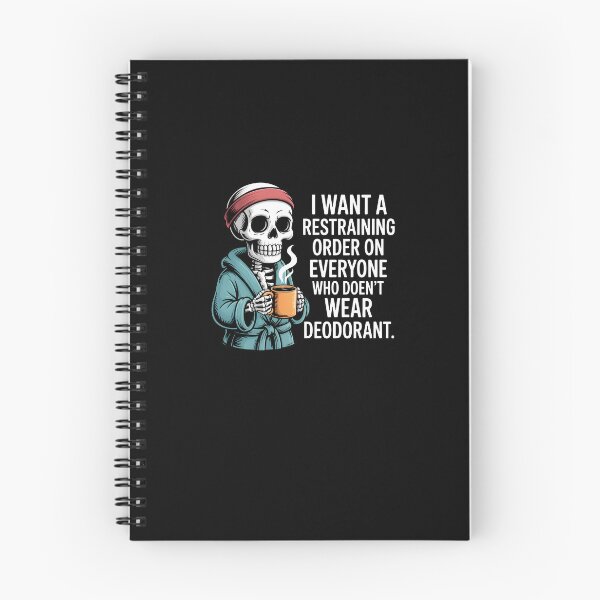 Item preview, Skeleton Coffee Quote - I Want a Restraining Order on Everyone who Doesn't wear designed and sold by MissRasheedHam.