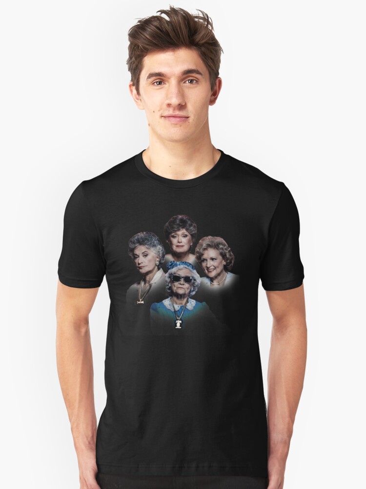 Alternate view of Golden Girls Death Row Pose T-Shirt and Gear Slim Fit T-Shirt