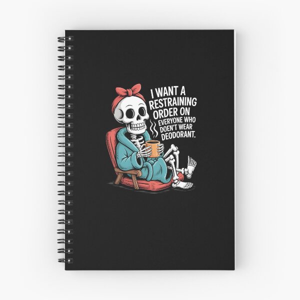Item preview, Skeleton Coffee Quote - I Want a Restraining Order on Everyone who Doesn't wear designed and sold by MissRasheedHam.