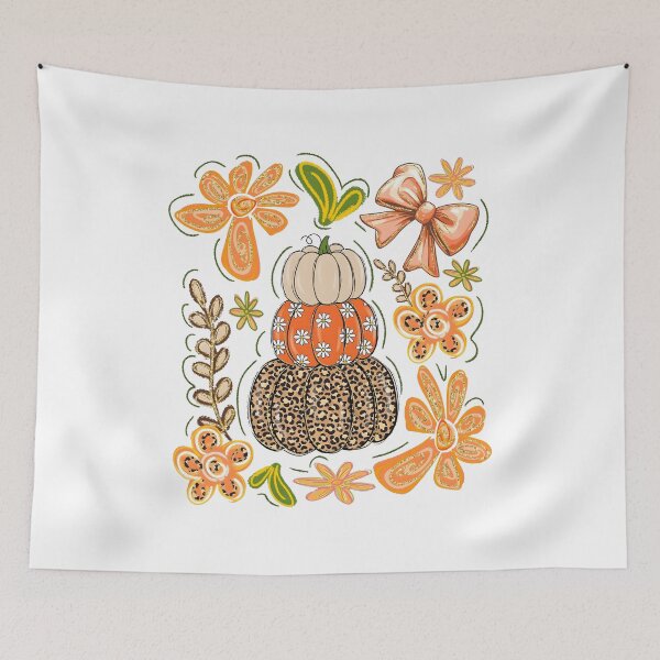 Item preview, Floral Fall Pumpkin designed and sold by Lucrecefouche.