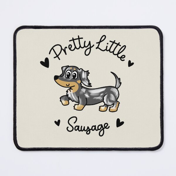 Item preview, Pretty Little Sausage - Adorable Black Dapple Long Haired Dachshund Sausage Dog designed and sold by Laura Deakin Artist.