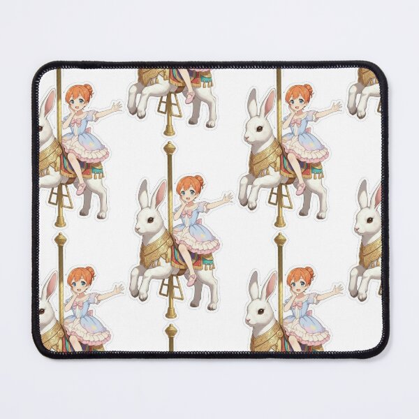 Item preview, Jennie Riding the White Rabbit designed and sold by Homelesssquid's Stickers & More.