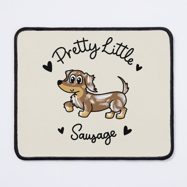 Item preview, Pretty Little Sausage - Adorable Chocolate Dapple Long Haired Dachshund Sausage Dog designed and sold by Laura Deakin Artist.