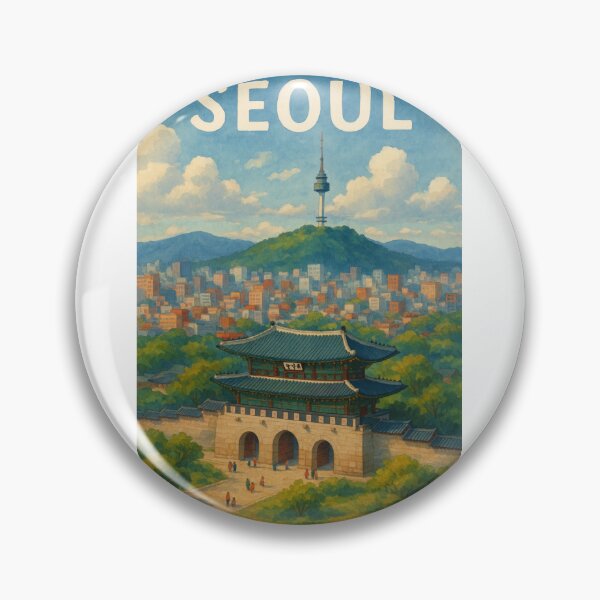 Item preview, Gwanghwamun and Namsan Seoul Tower, South Korea designed and sold by Aryabek.