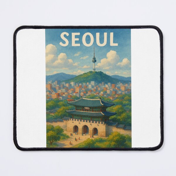 Item preview, Gwanghwamun and Namsan Seoul Tower, South Korea designed and sold by Aryabek.