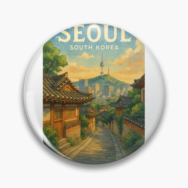 Item preview,  Bukchon Hanok Village and Namsan Tower, Seoul designed and sold by Aryabek.