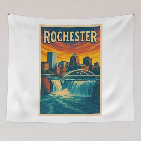 Item preview,  High Falls and Skyline of Rochester, New York designed and sold by Aryabek.