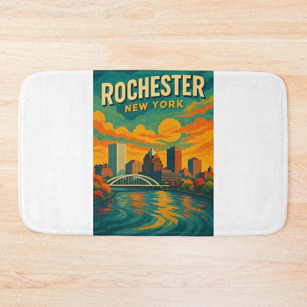 Item preview, Rochester New York Skyline at Sunset designed and sold by Aryabek.