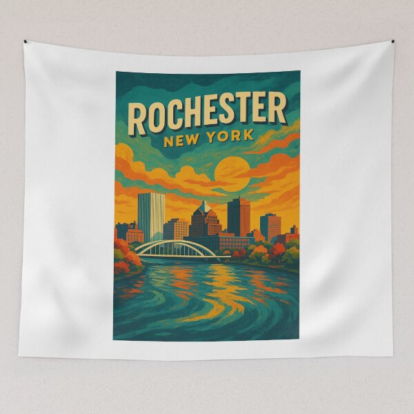 Item preview,  Rochester New York Skyline at Sunset designed and sold by Aryabek.