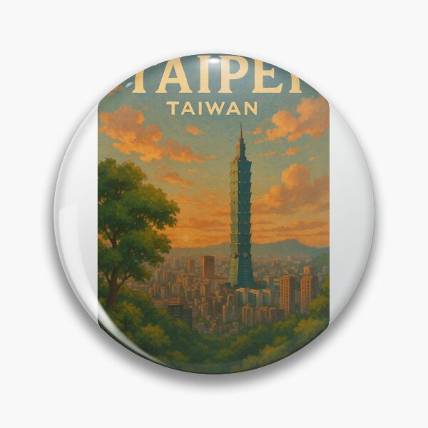 Artikelvorschau, Sonnenuntergang über Taipei 101 und der Stadt Taipei, Taiwan entworfen und verkauft von Aryabek.