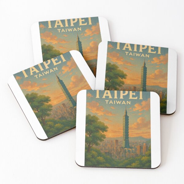 Item preview,  Sunset over Taipei 101 and the City of Taipei, Taiwan designed and sold by Aryabek.
