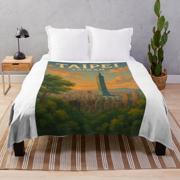 Item preview,  Sunset over Taipei 101 and the City of Taipei, Taiwan designed and sold by Aryabek.