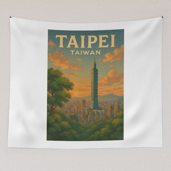 Item preview,  Sunset over Taipei 101 and the City of Taipei, Taiwan designed and sold by Aryabek.