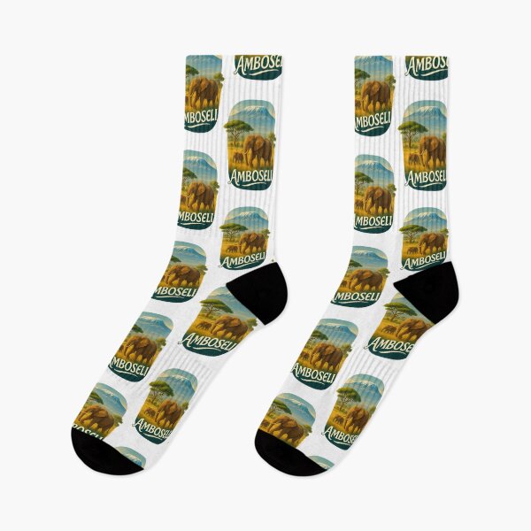 Item preview,  African Elephants in Amboseli with Mount Kilimanjaro designed and sold by Aryabek.