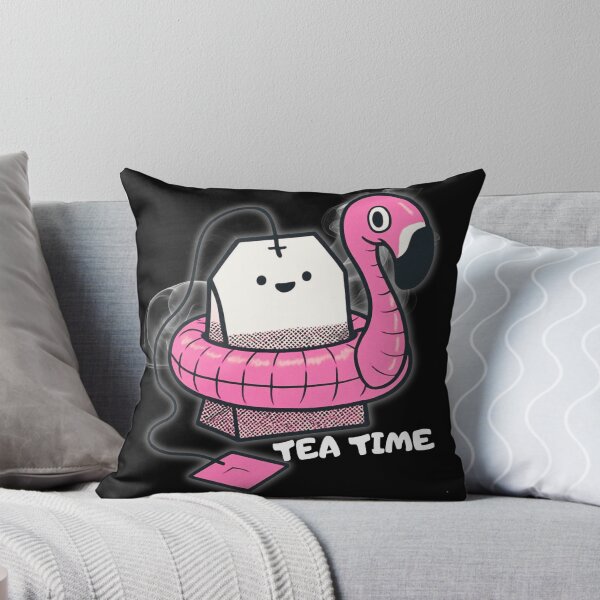 Item preview, Tea Time Flamingo – Cute Kawaii Funny Tea Bag Design designed and sold by MomentumbyOla.