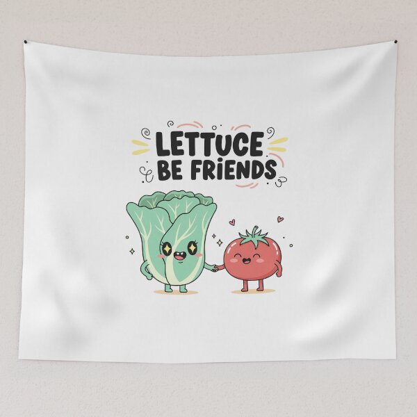 Item preview, Lettuce Be Friends – Cute Veggie Friendship Design designed and sold by Rank Sol.