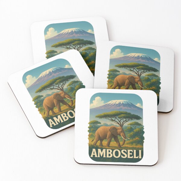 Item preview,  Elephant and Kilimanjaro View, Amboseli National Park designed and sold by Aryabek.
