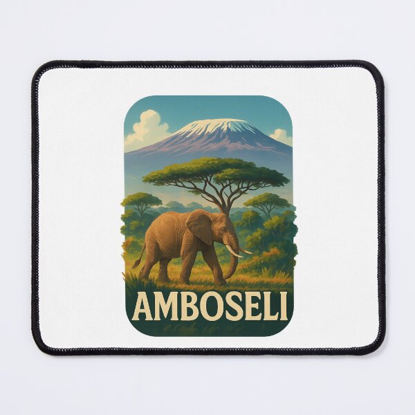 Item preview,  Elephant and Kilimanjaro View, Amboseli National Park designed and sold by Aryabek.