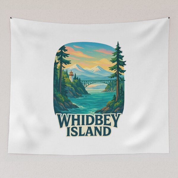 Item preview,  Deception Pass and Lighthouse, Whidbey Island designed and sold by Aryabek.