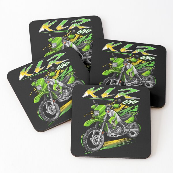 Artikelvorschau, Kawasaki KLR650 2002-2003 (Limettengrün) für Motorradfahrer entworfen und verkauft von MotoApparelHub.