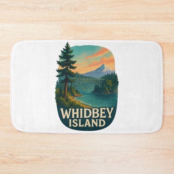 Item preview,  Bridge and Mountain View, Whidbey Island Sunset designed and sold by Aryabek.